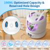 Ultrasonic Retainer Cleaner with U-V Light, Morole 45kHz Ultrasonic Tooth Cleaner Machine with Digital Display, Jewelry Retainer Cleaner for Retainer,Toothbrush Heads, Nightguards and Jewelry,White view 3