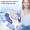 Ultrasonic Retainer Cleaner with U-V Light, Morole 45kHz Ultrasonic Tooth Cleaner Machine with Digital Display, Jewelry Retainer Cleaner for Retainer,Toothbrush Heads, Nightguards and Jewelry,White view 4