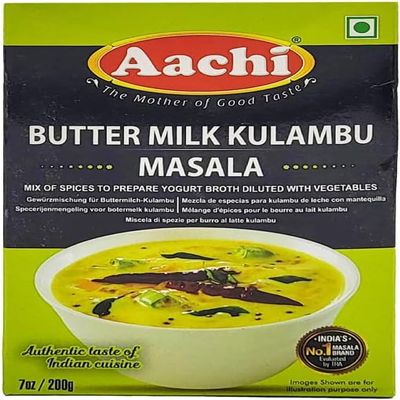 Aachi's Buttermilk Kulambu Masala 200G Mix of Spices, Authentic Taste of Indian Cuisine Product of India Pack of 2