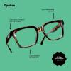 OPULIZE ERA Blue Light Blocking Reading Glasses for Women Men, Oversized Frame with UV400 Protection and Anti-Reflective, Anti-Glare Computer Glasses, Brown Grey +3.50 (Pack of 2) view 4