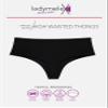 LadyMelex Women's High-Waisted Thong, 5-Pack, Cotton Thong, Black, M view 2