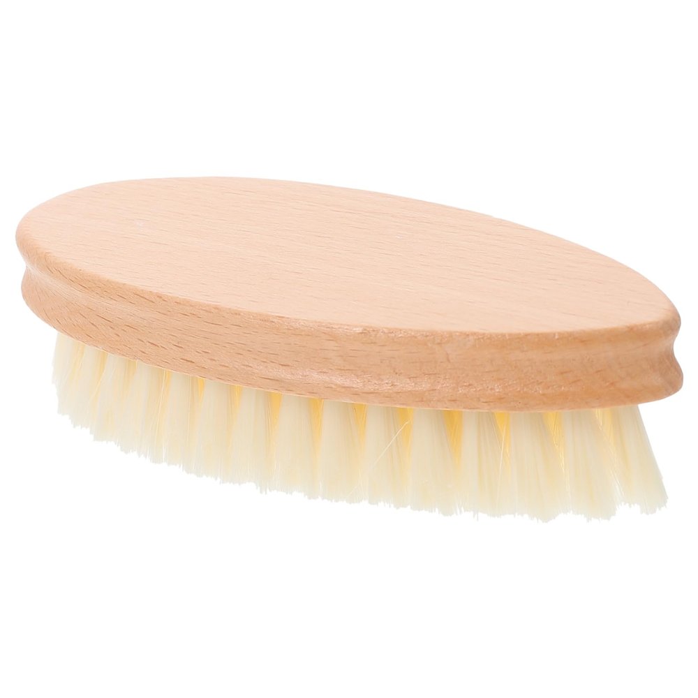 Homoyoyo Multipurpose Cleaning Brush Lightweight Laundry Scrubbing Brush for Home Use and Soft Bristles with Beech Wood Handle for Bathtub and Shoes Cleaning in Daily Life