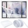 Window Insulation Film, Winter Kit, Wind Protection Window Cover, Heat Insulation for Aluminium, Sliding, Barracks and Bathroom , Protects Against Cold Drafts and Reduces Heating Costs view 1