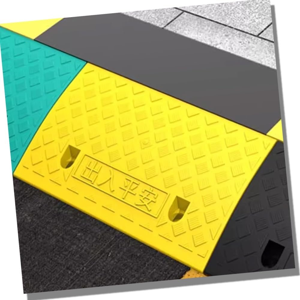 2" 3" 4" 5" Rise Threshold Ramp, Rubber Curb Ramp, Heavy Duty Wheelchair Ramp, Non-Slip Driveway Ramp, Kerb Ramp For Scooters Cars Trailer Truck Bike