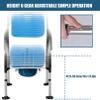 3-in-1 Bedside Commode Chair, 6-Gears Height Adjustable Toilet Seat w/Aluminum Alloy Frame and 6L Removable Bucket, Home Care Shower Chair for Elders, Disabled People (1) view 2