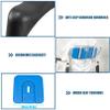 3-in-1 Bedside Commode Chair, 6-Gears Height Adjustable Toilet Seat w/Aluminum Alloy Frame and 6L Removable Bucket, Home Care Shower Chair for Elders, Disabled People (1) view 3