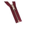1PC 5# 70/90cm Light Gold Tooth Metal Zipper Metal Rotary Slider Double Side Puller Open-End Zipper DIY Garment Sew Zips(Wine Red,90cm) view 1