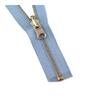 1PC 5# 70/90cm Light Gold Tooth Metal Zipper Metal Rotary Slider Double Side Puller Open-End Zipper DIY Garment Sew Zips(Sky Blue,70cm) view 1