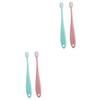 VALICLUD 4pcs Boys and Girls Toothbrush for Newborns Bristle Tooth Cleaning Brush for Teething Small Brush for Boy Girl Oral Care view 1