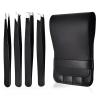 Professional Tweezers for Facials Hair Stainless Steel Precisions Tweezers for Ingrown Hair Eyebrow Tweezer for Men Womens view 1