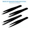 Professional Tweezers for Facials Hair Stainless Steel Precisions Tweezers for Ingrown Hair Eyebrow Tweezer for Men Womens view 4