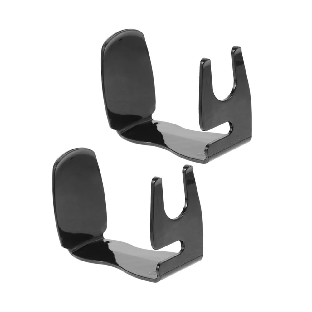 CALLARON 2pcs Shaving Brush and Stand Holder Black Plastic Shave Tool Display Rack for Men Bathroom Shaving Accessories