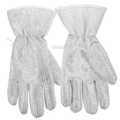 CALLARON Silver Dishwasher Gloves Made of Tinfoil Cloth and Rubber for Washing Dishes and Handling Pots Protective Barrier and Comfortable Touch