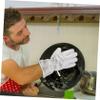 CALLARON Silver Dishwasher Gloves Made of Tinfoil Cloth and Rubber for Washing Dishes and Handling Pots Protective Barrier and Comfortable Touch view 3