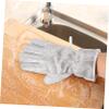 CALLARON Silver Dishwasher Gloves Made of Tinfoil Cloth and Rubber for Washing Dishes and Handling Pots Protective Barrier and Comfortable Touch view 4
