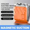 2025 New Beard Shaver Mini and Portable Suitcase Design, R-12 Luggage Electric Shaver, Portable Razor Traveller Mini Shaving for Men Waterproof, Men's Favorite Mini Electric Shavers,Blue view 3