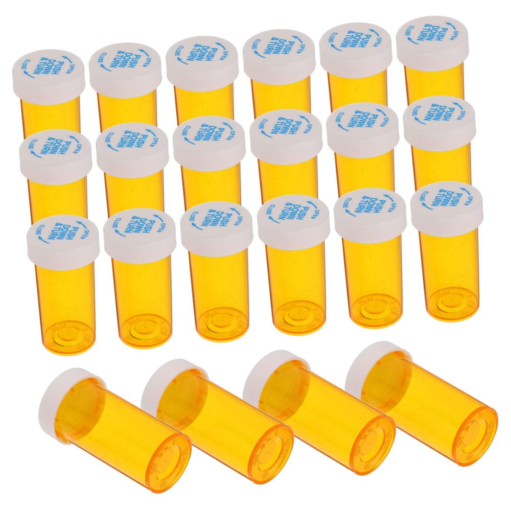 Empty Medicine Bottles Travel Pill Container 8 Drams 25pcs Pp