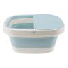 FreshCart Basics Foot Bath Basin Durable Collapsible Soak Tub with Massage Points for Home Health Tool PP TPE Foot Bucket for Spa Pedicure (Blue) view 1