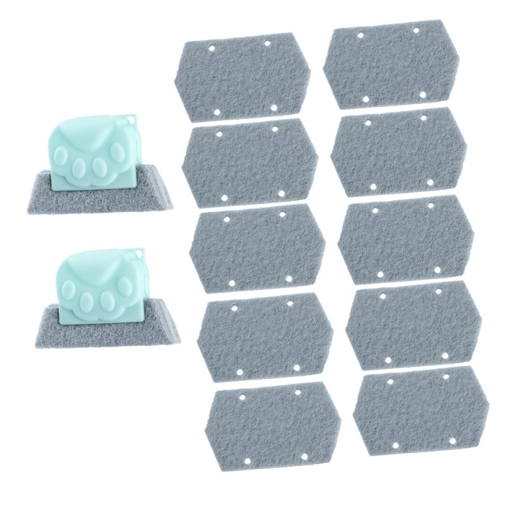 ZUNOXAZ 14pcs Window Slot Cleaning Brushes Set with Pp and Scouring Pad Material, Recyclable and Household Groove Cleaning Tool for Kitchen and Window Tracks
