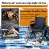 1 Pair Wheelchair Push Rim, Stylish 20/22/24 Inch Color Block Silicone Wheelchair Push Rim Covers, Non-slip Wear-Resistant Hand Accessories, for Four Seasons, Improve Grip and Traction(Orange black,24 view 3