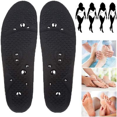 Foot Massager Pads, Pressure Point Reflexology Shoe Insert with Anti Fatigue Massage, Magnetic Insoles with Acupressure for Men and Women(1 Pair,S(39 40))