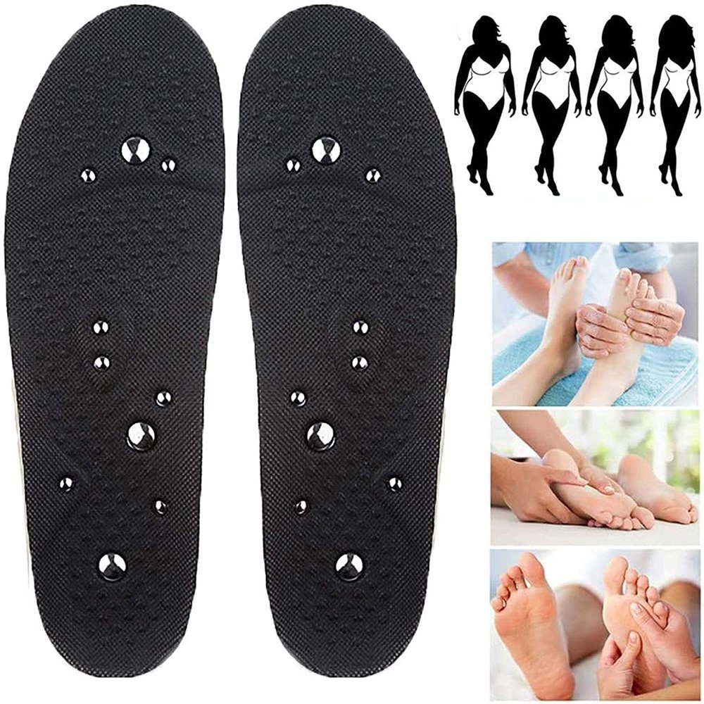 Foot Massager Pads, Pressure Point Reflexology Shoe Insert with Anti Fatigue Massage, Magnetic Insoles with Acupressure for Men and Women(1 Pair,S(39 40))