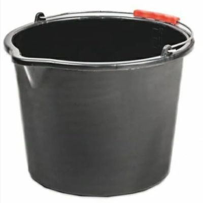 5pcs X 16L Black Bucket - versatile and durable container suitable for a wide range of household, gardening, and industrial applications.