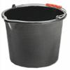 5pcs X 16L Black Bucket - versatile and durable container suitable for a wide range of household, gardening, and industrial applications. view 1