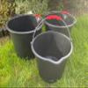 5pcs X 16L Black Bucket - versatile and durable container suitable for a wide range of household, gardening, and industrial applications. view 4