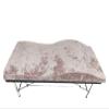 Curved Beauty Salon Mattress for Eyelash Extensions - Velvet Table Topper, Foam Mattress for Salon Beds, Ice Pink Curved Bed Cushion view 1