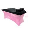 Curved Beauty Salon Mattress for Eyelash Extensions - Velvet Table Topper, Foam Mattress for Salon Beds, Ice Pink Curved Bed Cushion view 2