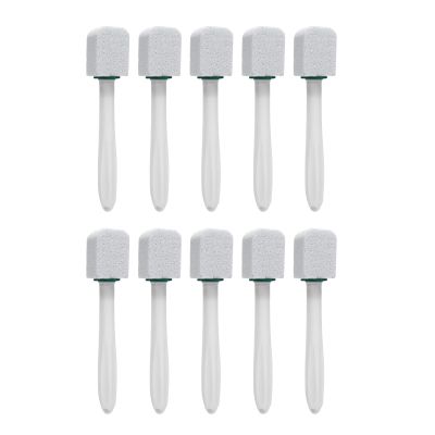 10Pcs Pumice Stone Cleaning Brush Multifunctional Bathroom Toilet Bowl Cleaner Brush with Long Handle for Sink Tile Bathtub Swimming Pool (White)
