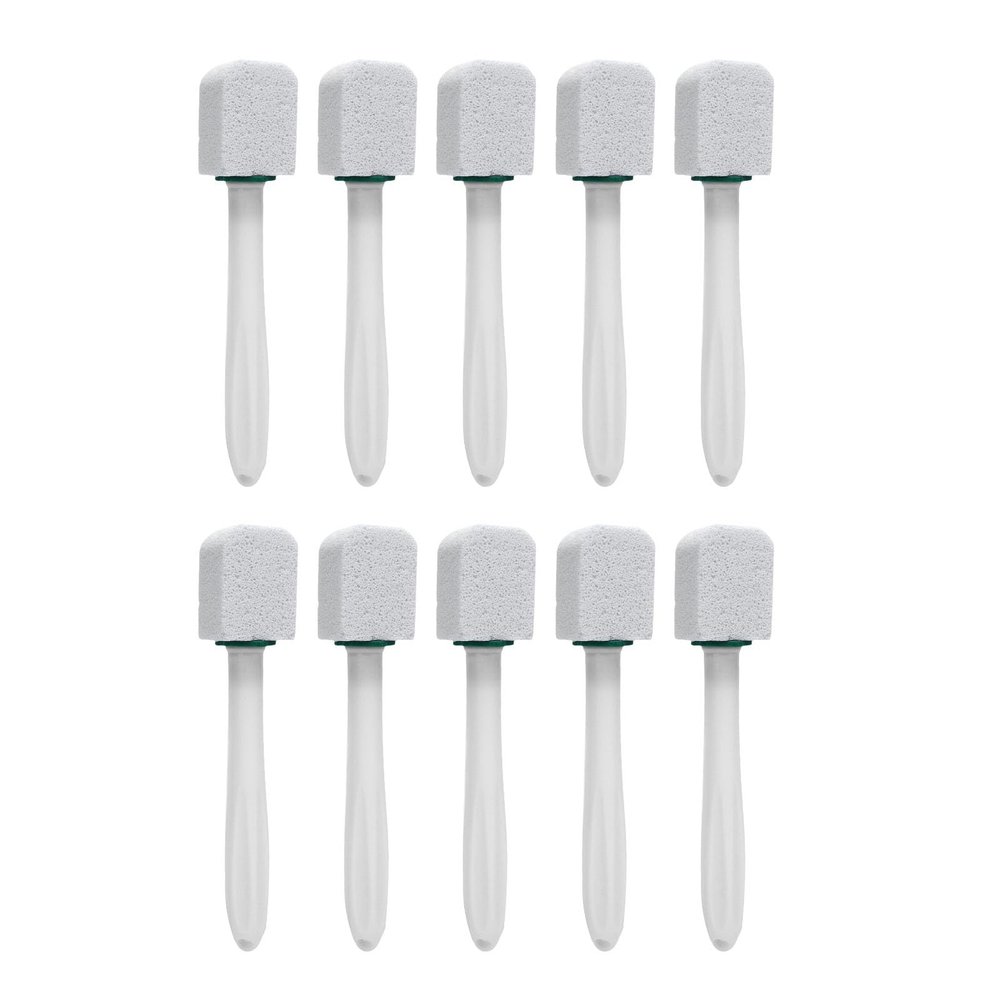 10Pcs Pumice Stone Cleaning Brush Multifunctional Bathroom Toilet Bowl Cleaner Brush with Long Handle for Sink Tile Bathtub Swimming Pool (White)