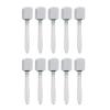 10Pcs Pumice Stone Cleaning Brush Multifunctional Bathroom Toilet Bowl Cleaner Brush with Long Handle for Sink Tile Bathtub Swimming Pool (White) view 1