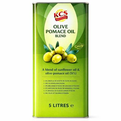 KCS Olive Pomace Oil 5 Litre (Pack of 2) Light & Neutral Flavour | Ideal for Cooking, Frying & Baking | High Smoke Point | Rich in Healthy Fats | Suitable for Everyday Use
