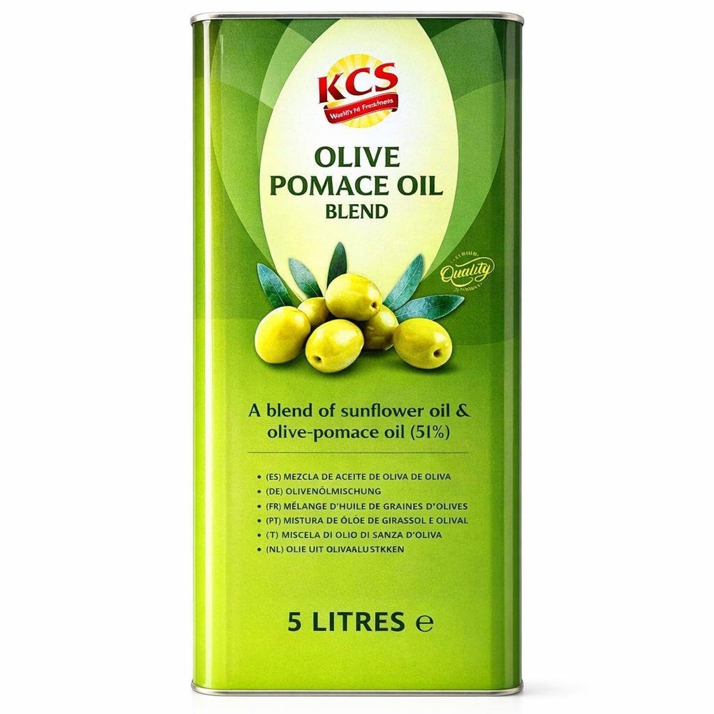 KCS Olive Pomace Oil 5 Litre (Pack of 2) Light & Neutral Flavour | Ideal for Cooking, Frying & Baking | High Smoke Point | Rich in Healthy Fats | Suitable for Everyday Use
