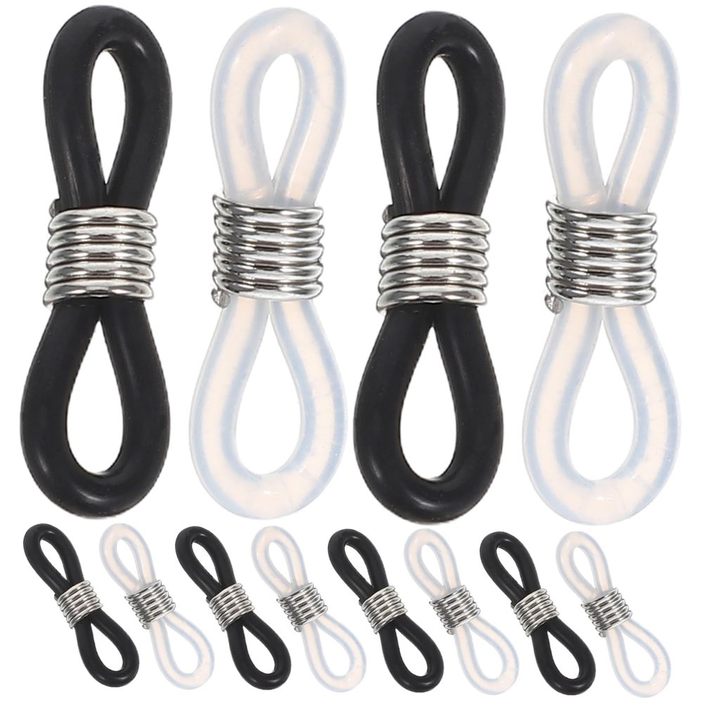 Silicone Eyeglass Holder Chain Rings 12pcs Glasses Cord Ends