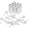 Cord Locks for Drawstrings Zinc Alloy White 12pcs Rope End Stoppers view 1
