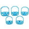 Precise Goatee Beard Shaper Tool - 5Pcs Transparent Blue Mustache Styling Template with Convenient Scale & ABS Material, Ideal for Symmetrical Beard Styling at Home or Travel view 2