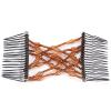 Acouto Women Girl Easy H Beads Slide Stretchy Comb Clamp/Holder Stretchable Hairpin Black CombStretchy CombStretchable HairpinGirltter No Popular with (Coffee) view 3
