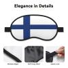 Finnish Flag Print Unisex Blackout Sleep Mask Comfortable Eye Mask for Travel Meditation Sleep Travel view 3