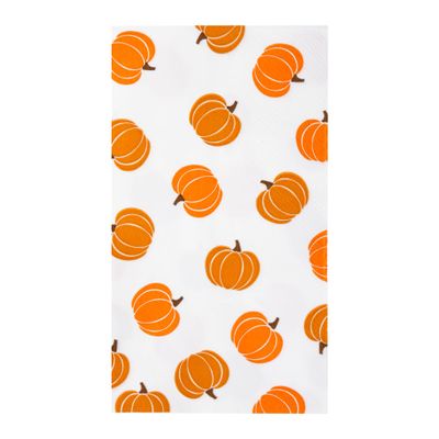 100Pcs Pumpkin Guest Napkins Fall Decor Pumpkins Paper Napkin Thanksgiving Disposable Bathroom Hand Towels for Autumn Harvest Friendsgiving Seasonal Table Decor Party Supplies