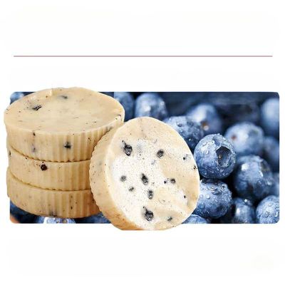 Instant fruit flavored Yogurt cake, Harbin specialty original cheese ice cream, milk sugar 40g, traditional handmade milk cake, healthy fruit biscuits, candy gift package, (blueberry,1pc)