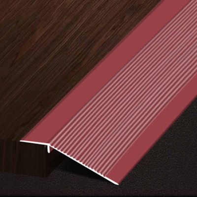 QUSYZD Extra Wide Reducer Flute for Doorways, Non-Slip Floor Transition Strip Wood to Tile, Aluminum Thresholds Ramp Height Difference Within 5cm,Red-1.2m/47.2in Length,Red-1.2m/47.2in Length