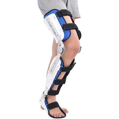 WDSOPK Adjustable Knee Brace Support Hinged Knee Brace Telescoping Orthosis Knee leg Brace,Adjustable Leg Stabilizer Adjustable Ankle Orthosis,Prevention of Foot Drop and AnkleRight-M