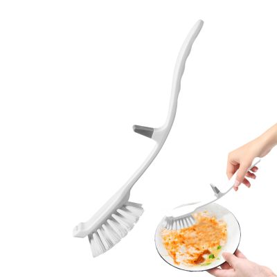 Dish Scrubbing Brush,Dishwashing Brush Pot Dish Cleaner | Stiff Bristles Long Handle Cleaning Tools, Cast Iron Cleaner for Cookware, Pots and Pans, Sink Scrubbing