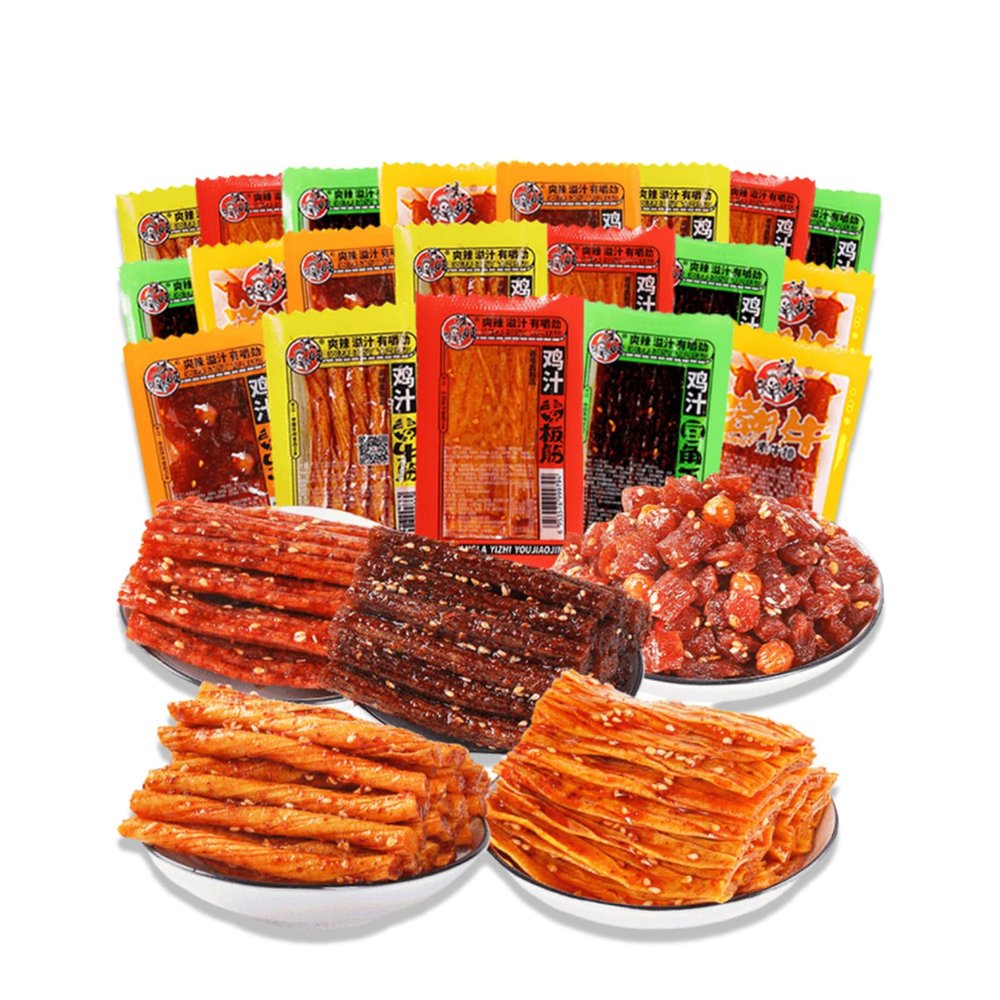 BaiLiSnacky latiao 20 packs-16gChinese classic spicy casualvegetarian Office Casual Party snacks the ultimate enjoyment fresh and