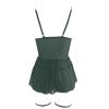 Sexy Lingerie for Women Lace Teddy Bodysuit Boudoir Chemise Plus Size Exotic Underwear Mesh Garter (Green, S) view 2