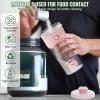 700ml Shaker Bottle Protein Shaker Cup BPA Free Plastic Sports Clear Water Bottle with Mixing Ball Wide Mouth Leakproof and Portable (Pink) view 4