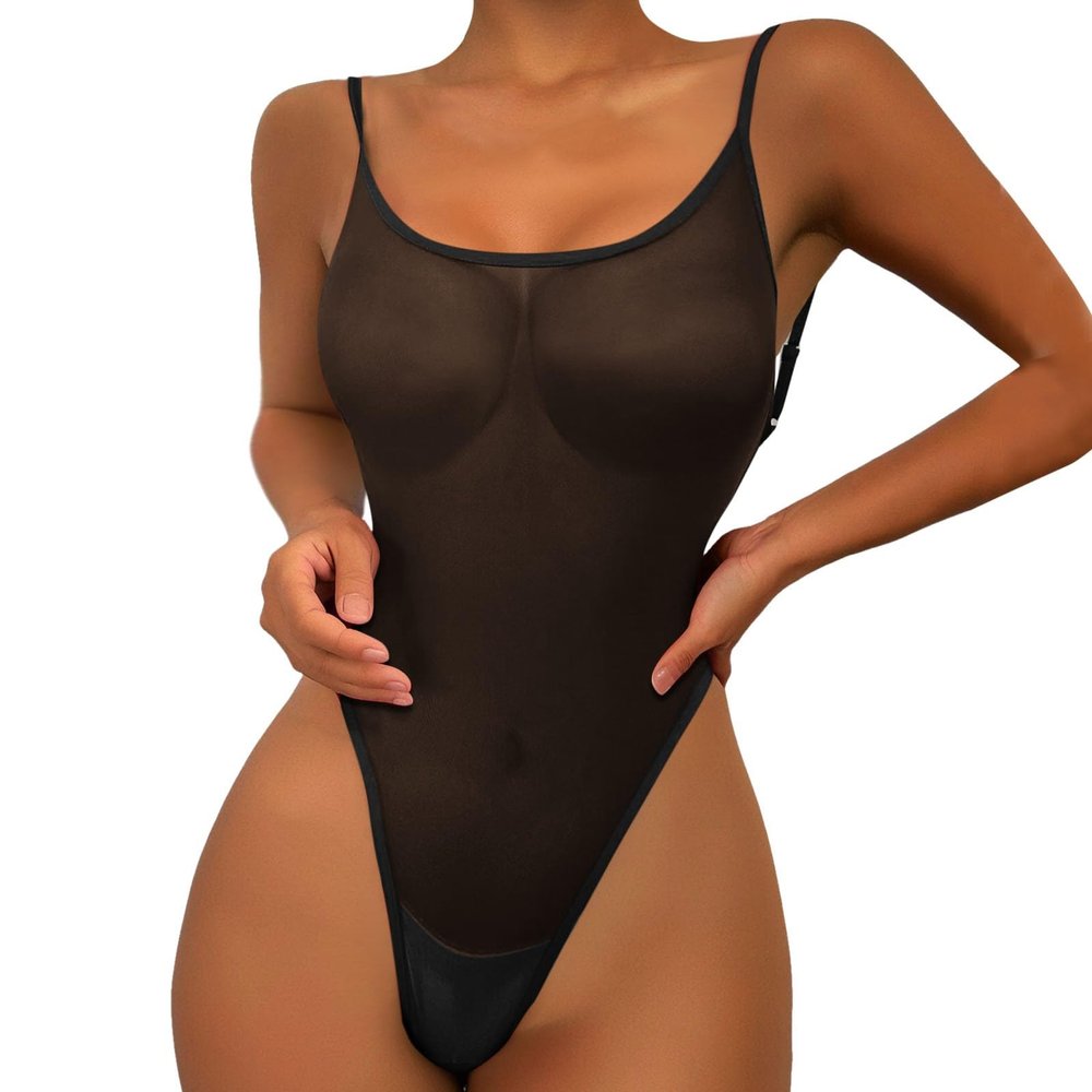 Women's Lingerie Comfortable Stretch Underwear Seductive Apparel (Black, XL)